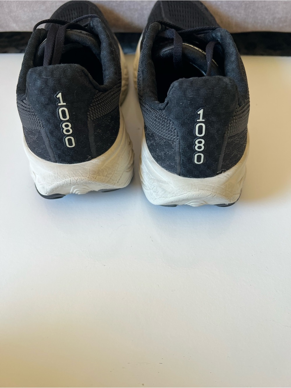 New Balance Black and White Fresh Foam Running Sneakers - Picture 4 of 6